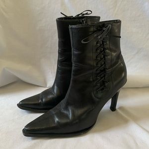 Black Lace Up Booties